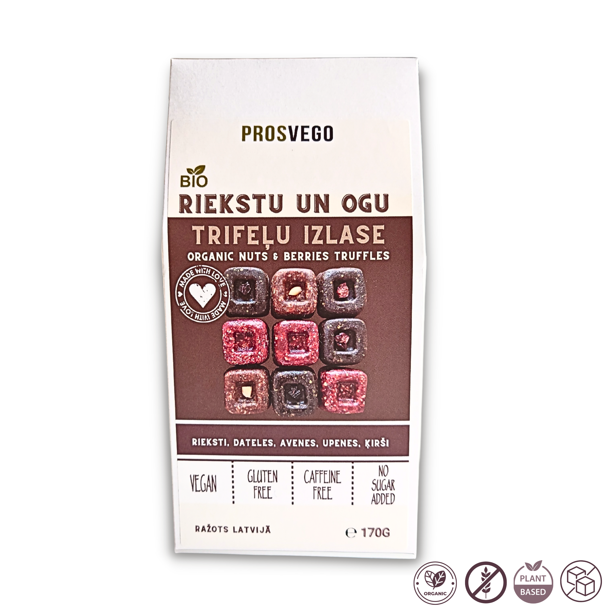 BIO Riekstu un ogu trifeļu izlase (170g)